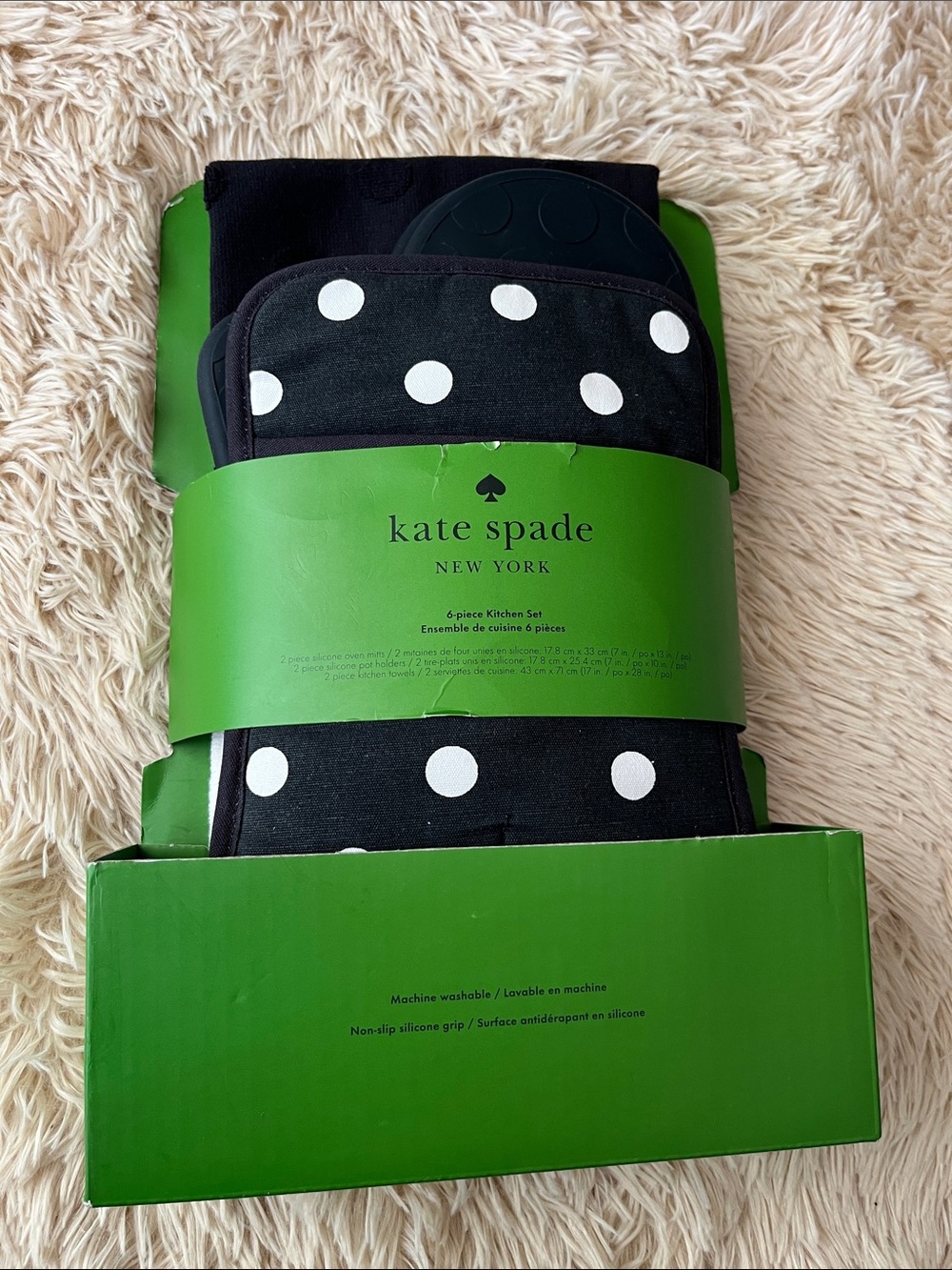 kate spade Black and White Polka Dot Kitchen Set